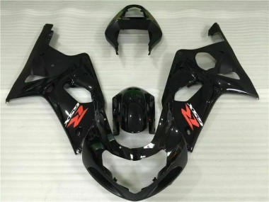 Black 2000-2002 Suzuki GSXR 1000 Motorcycle Fairings