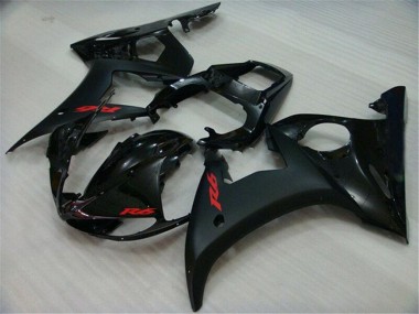 Black 2003-2005 Yamaha YZF R6 Motorcycle Bodywork