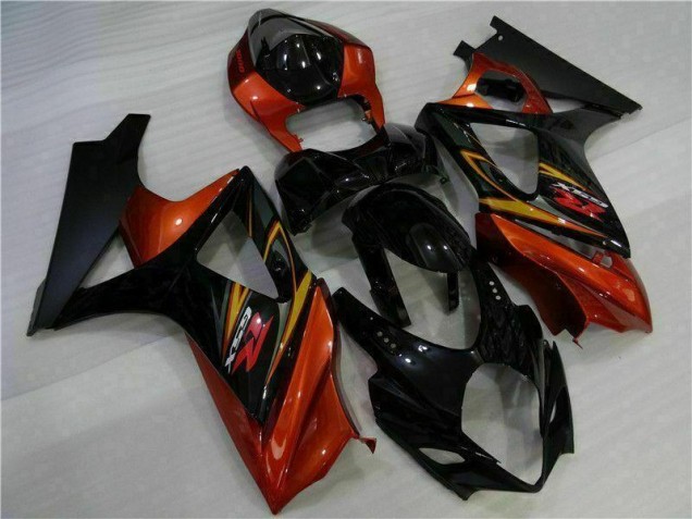 Black 2007-2008 Suzuki GSXR 1000 Full Motorcycle Fairing Kits