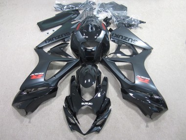 Black 2007-2008 Suzuki GSXR 1000 Motorcycle Fairing Kits & Plastic