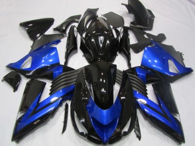 Black Blue 2006-2011 Kawasaki ZX14R ZZR1400 Motorcycle Fairings