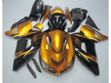 Black Gold 2006-2011 Kawasaki ZX14R ZZR1400 Motorcycle Fairings