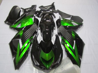 Black Green 2006-2011 Kawasaki ZX14R ZZR1400 Motorcycle Fairings