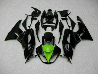 Black Green 2009-2012 Kawasaki ZX6R Full Motorcycle Fairing Kits