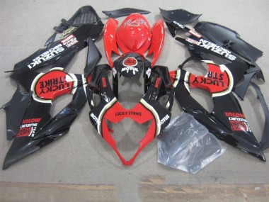 Black Lucky Strike Red Motul 2005-2006 Suzuki GSXR 1000 Motorcycle Fairings