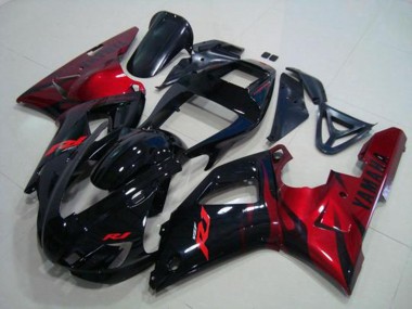 Black Red 1998-1999 Yamaha YZF R1 Motorcycle Fairings