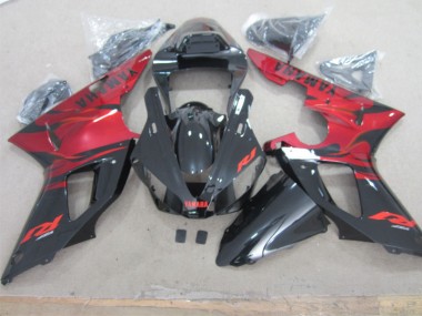 Black Red 2000-2001 Yamaha YZF R1 Motorcycle Fairings