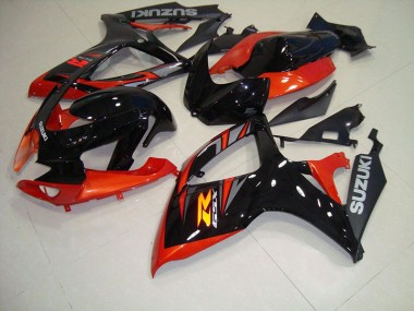 Black Red 2006-2007 Suzuki GSXR 750 Motorcycle Fairings