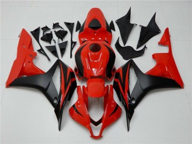 Black Red 2007-2008 Honda CBR600RR Motorcycle Bodywork