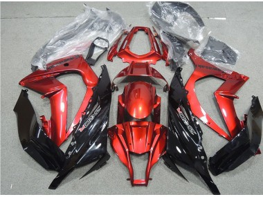 Black Red 2011-2015 Kawasaki ZX10R Motorcycle Fairings