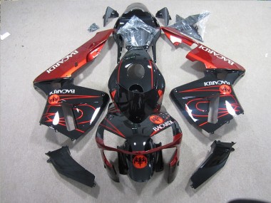 Black Red Racardi 2003-2005 Kawasaki ZX10R Motorcycle Fairings