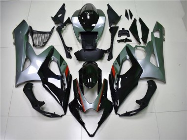 Black Silver 2005-2006 Suzuki GSXR 1000 Motorcycle Fairings