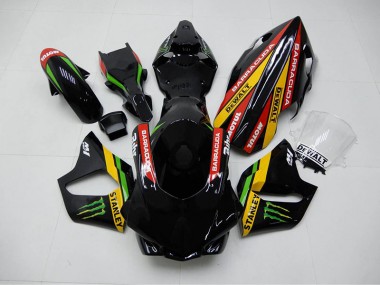 Black Stanley 2015-2019 Yamaha YZF R1 Motorcycle Fairings