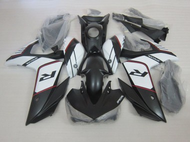 Black White 2015-2022 Yamaha YZF R3 Motorcycle Fairings