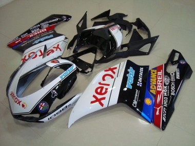 Black Xerox 2007-2014 Ducati 848 1098 1198 Motorcycle Fairings