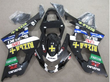 Black Yellow Rizla 2004-2005 Suzuki GSXR 600 Motorcycle Fairings