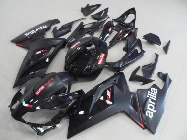 Black and Matte Black 2006-2011 Aprilia RS125 Motorcycle Fairings