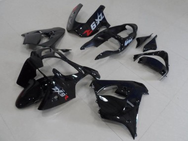 Black with Grey Decals 2000-2001 Kawasaki ZX9R Motorcycle Fairings