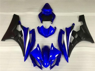 Blue Black 2006-2007 Yamaha YZF R6 Full Motorcycle Fairing Kits