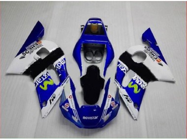 Blue Green White 1998-2002 Yamaha YZF R6 Motorcycle Fairings