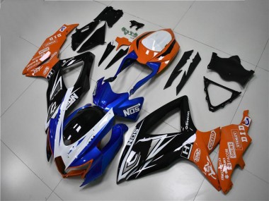 Blue Orange 2008-2010 Suzuki GSXR 600/750 Motorcycle Fairings