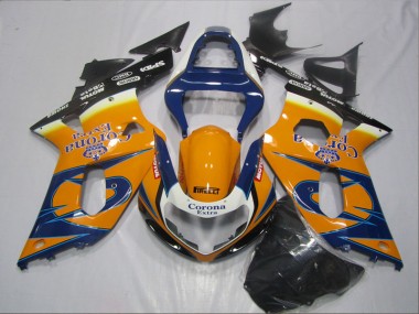 Blue Orange Corona Extra 2001-2003 Suzuki GSXR 600 Motorcycle Fairings