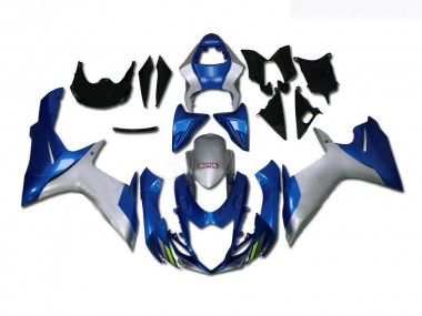 Blue Silver 2011-2021 Suzuki GSXR 600/750 Motorcycle Fairings