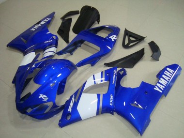 Blue White 2000-2001 Yamaha YZF R1 Motorcycle Fairing