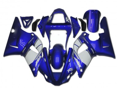 Blue White 2000-2001 Yamaha YZF R1 Motorcycle Fairings