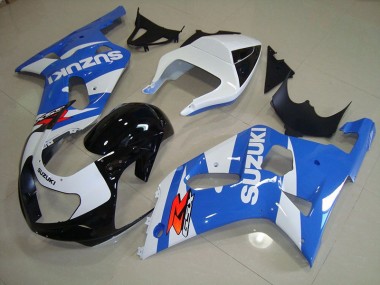 Blue White 2001-2003 Suzuki GSXR 750 Motorcycle Bodywork