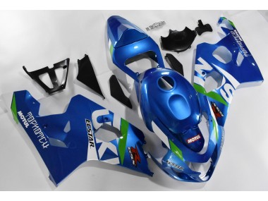 Blue White 2004-2005 Suzuki GSXR 600/750 Motorcycle Fairing