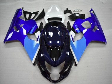 Blue White 2004-2005 Suzuki GSXR 600/750 Motorcycle Fairings