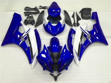 Blue White 2006-2007 Yamaha YZF R6 Motorcycle Fairings