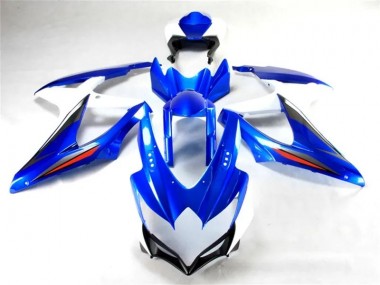 Blue White 2008-2010 Suzuki GSXR 600/750 Motorcycle Fairing