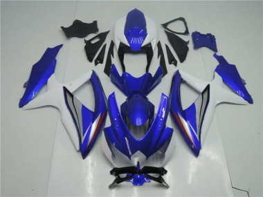 Blue White 2008-2010 Suzuki GSXR 600/750 Motorcycle Fairings