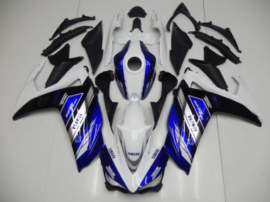 Blue White 2015-2022 Yamaha YZF R3 Motorcycle Fairing