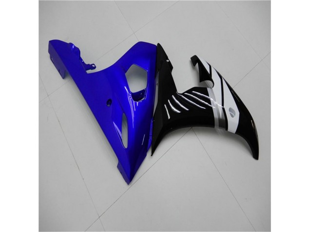 Blue White Black 2003-2005 Yamaha YZF R6 Motorcycle Fairings