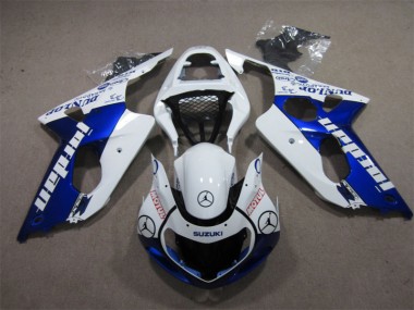 Blue White Jordan Motul 2000-2002 Suzuki GSXR 1000 Motorcycle Fairings