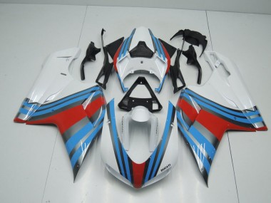 Blue White Red 2007-2014 Ducati 848 1098 1198 Motorcycle Fairings