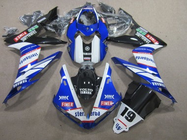 Blue White Volvo Sterilgarda 19 2004-2006 Yamaha YZF R1 Motorcycle Fairings