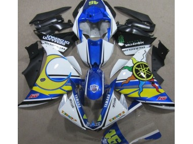 Blue White Yellow 46 2009-2011 Yamaha YZF R1 Motorcycle Fairings