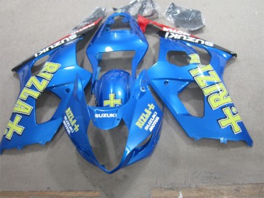 Blue Yellow Rizla 2003-2004 Suzuki GSXR 1000 Motorcycle Fairings