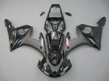 Contrast Black 2003-2005 Yamaha YZF R6 Motorcycle Fairings