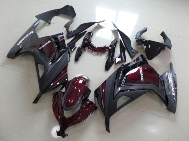 Dark Red and Grey 2013-2016 Kawasaki ZX300R Motorcycle Fairings