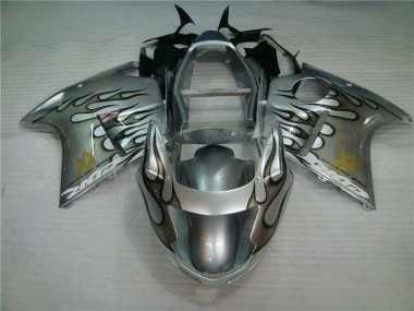 Flame Silver Grey 1996-2007 Honda CBR1100XX Motorcycle Fairings