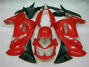 Glossy Red 2006-2008 Kawasaki EX650 Motorcycle Fairings