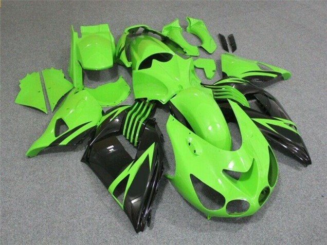 Green Black 2006-2011 Kawasaki ZX14R ZZR1400 Motorcycle Fairings