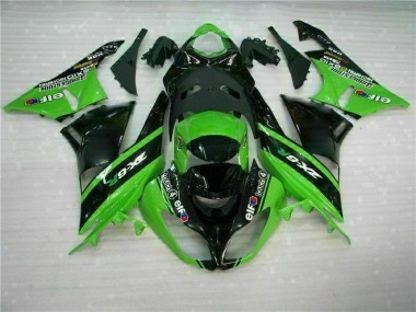 Green Black 2009-2012 Kawasaki ZX6R Motorcycle Fairing