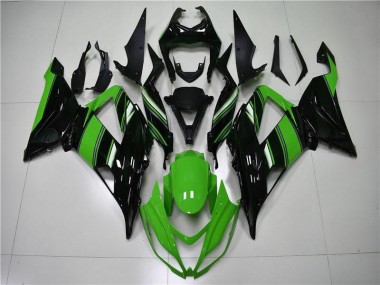 Green Black 2013-2018 Kawasaki ZX6R Motorcycle Fairings