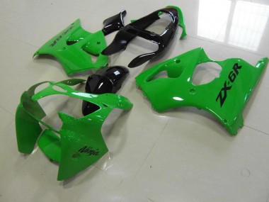 Green Black Tail 2000-2002 Kawasaki ZX6R Motorcycle Fairings